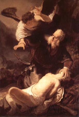 Rembrandt van rijn The Sacrifice of Isaac Norge oil painting art